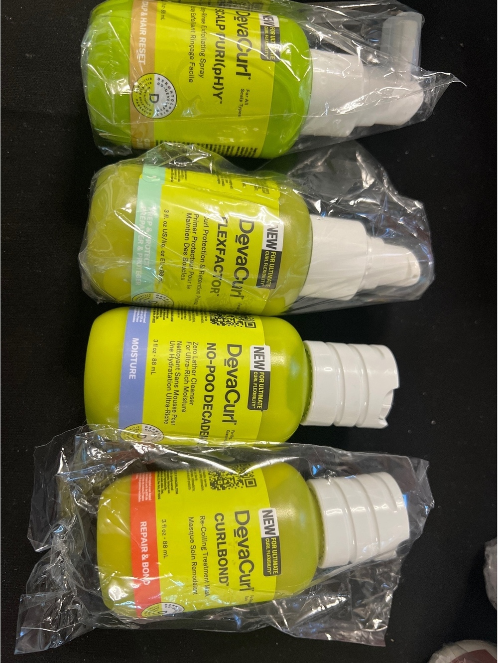 NEW DevaCurl 4-Piece Repair & Reset Travel Routine Kit (3 fl oz / 88 mL Each)
